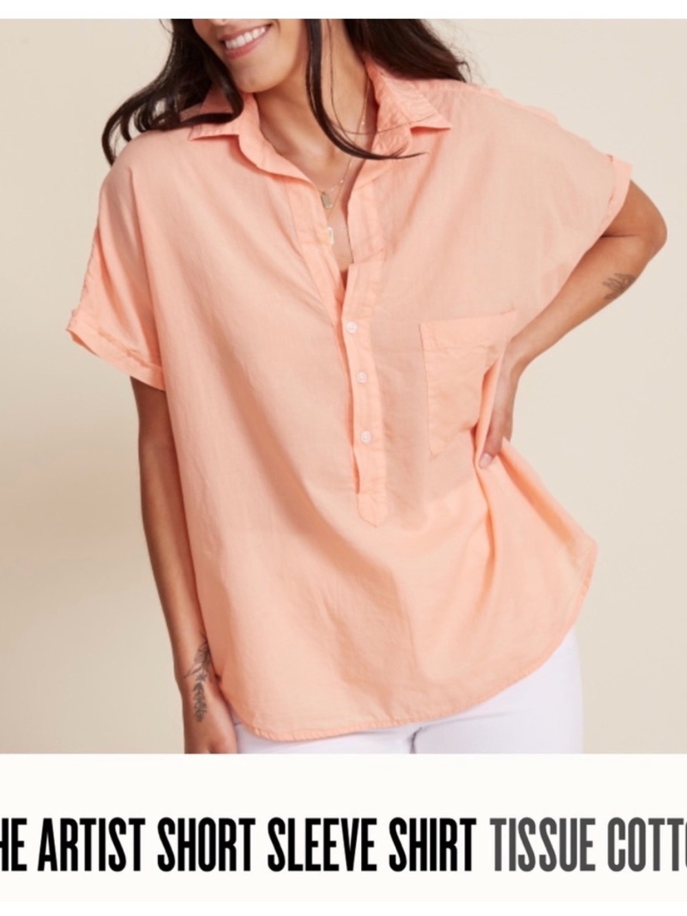 Grayson Frank and Eileen Women’s Artist Tissue Cotton Shirt size 1